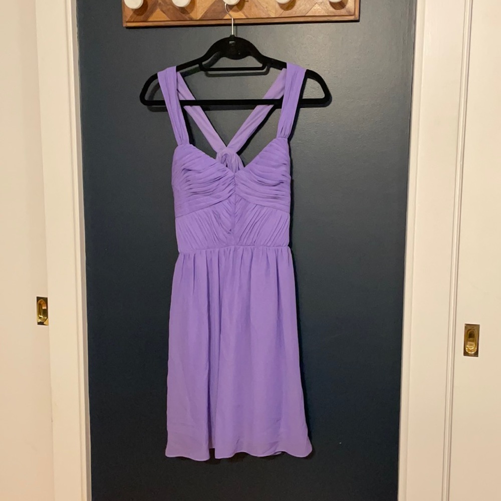 NWT Ruched Lilac A-Line Dress